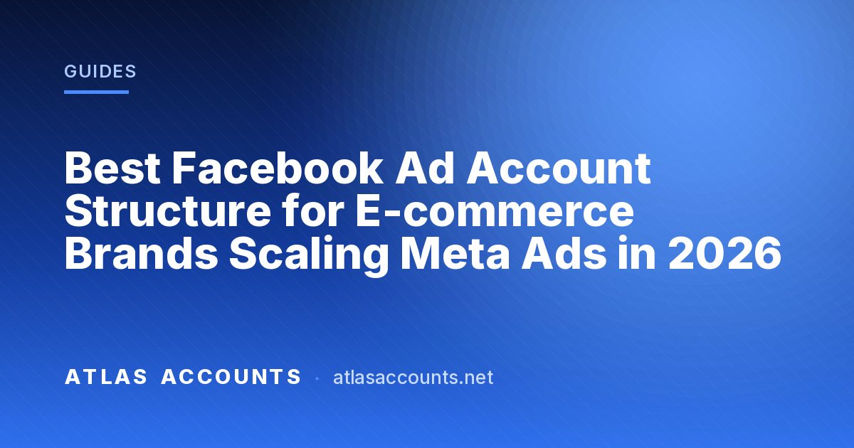 Best Facebook Ad Account Structure for E-commerce Brands Scaling Meta Ads in 2026