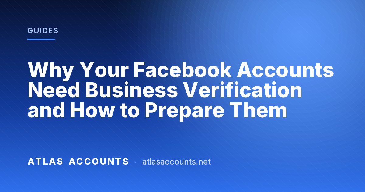 Why Your Facebook Accounts Need Business Verification and How to Prepare Them