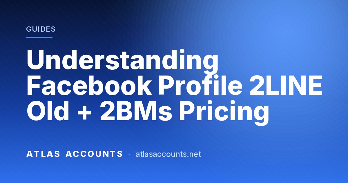 Understanding Facebook Profile 2LINE Old + 2BMs Pricing